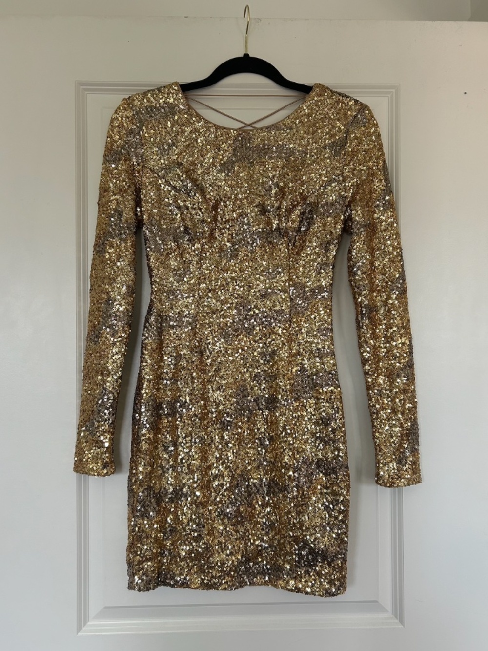 Guess Gold Sequin Dress